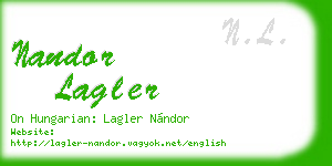 nandor lagler business card